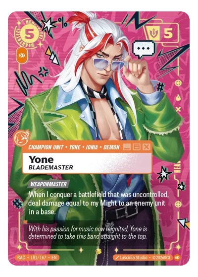 Yone, Blademaster RAD-181 Riftbound TCG