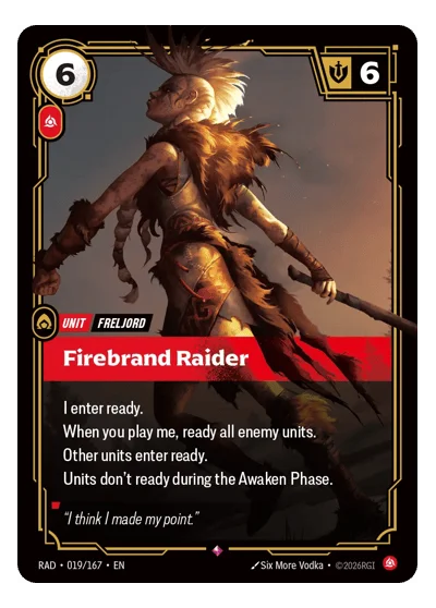 Firebrand Raider RAD-19 Riftbound TCG