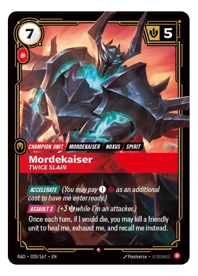 Mordekaiser, Twice Slain RAD-20 Riftbound TCG