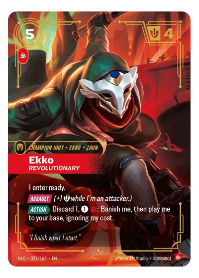 Ekko, Revolutionary RAD-21 Riftbound Chase Card