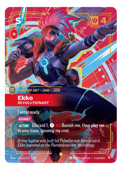 Ekko, Revolutionary RAD-21a Riftbound Chase Card