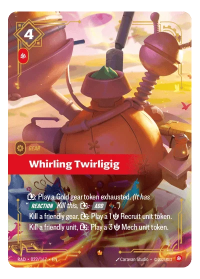Whirling Twirligig RAD-22 Riftbound Chase Card