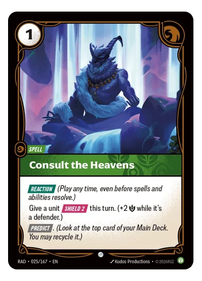 Consult the Heavens RAD-25 Riftbound TCG