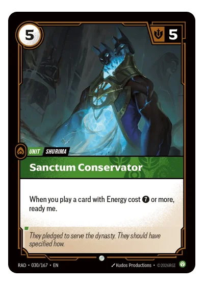 Sanctum Conservator RAD-30 Riftbound TCG