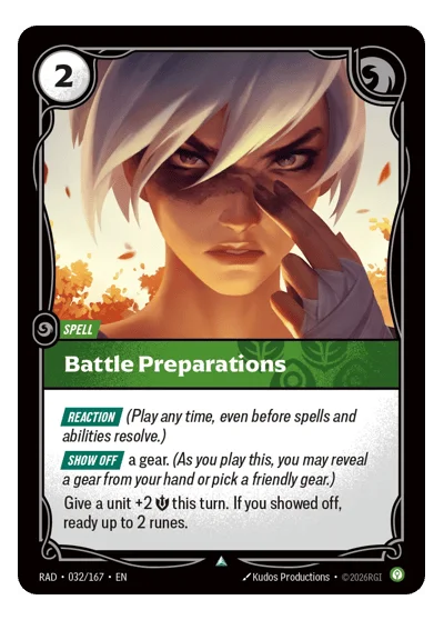 Battle Preparations RAD-32 Riftbound TCG