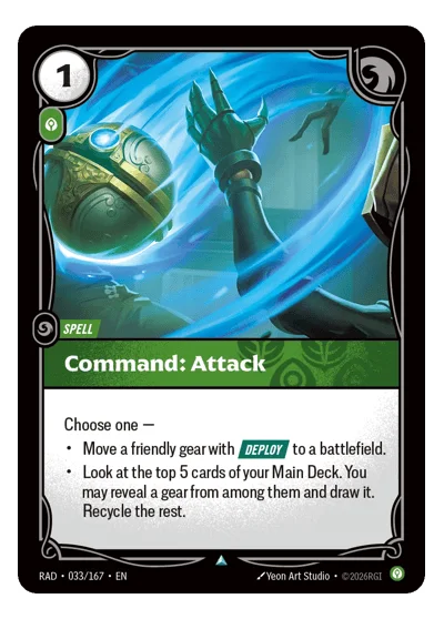 Command: Attack RAD-33 Riftbound TCG