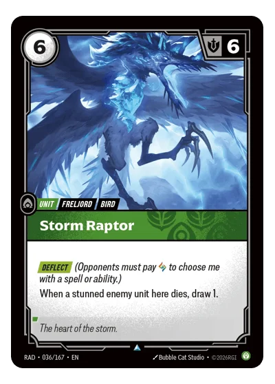 Storm Raptor RAD-36 Uncommon Radiance Riftbound TCG Card