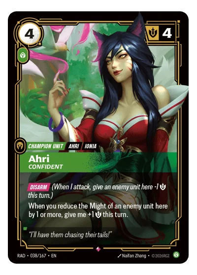 Ahri, Confident RAD-38 Riftbound TCG