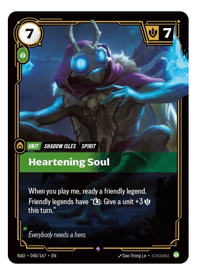 Heartening Soul RAD-40 Riftbound TCG