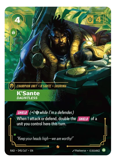 K'Sante, Dauntless RAD-45 Riftbound TCG