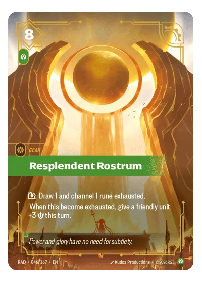 Resplendent Rostrum RAD-46 Epic Radiance Riftbound TCG Card