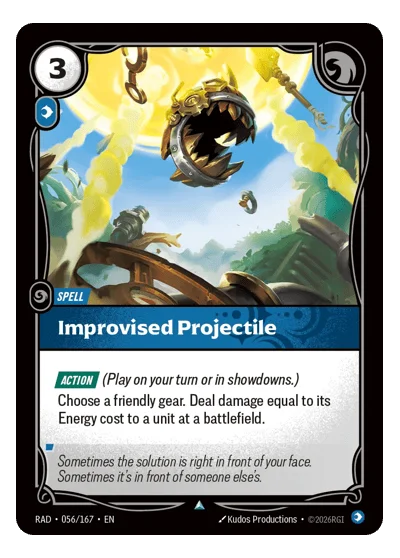 Improvised Projectile RAD-56 Riftbound TCG