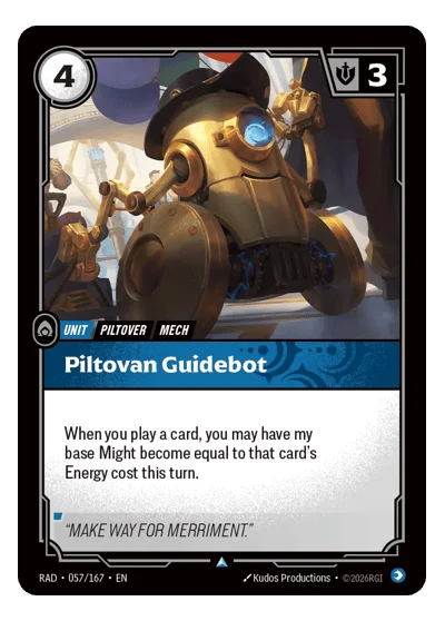 Piltovan Guidebot RAD-57 Riftbound TCG