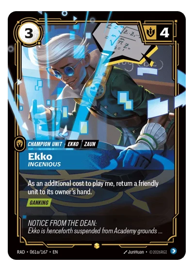 Ekko, Ingenious RAD-61a Riftbound TCG