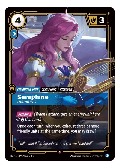 Seraphine, Inspiring RAD-65 Riftbound TCG
