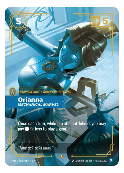 Orianna, Mechanical Marvel RAD-68 Riftbound TCG