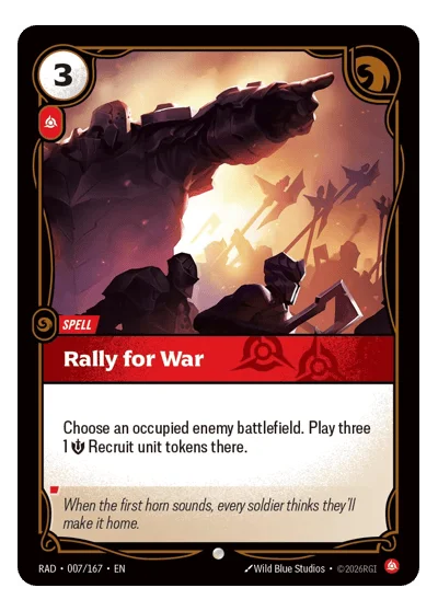 Rally for War RAD-7 Riftbound TCG
