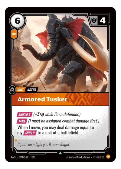 Armored Tusker RAD-78 Uncommon Radiance Riftbound TCG Card