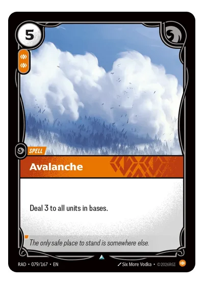 Avalanche RAD-79 Riftbound TCG