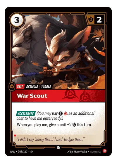 War Scout RAD-8 Riftbound TCG