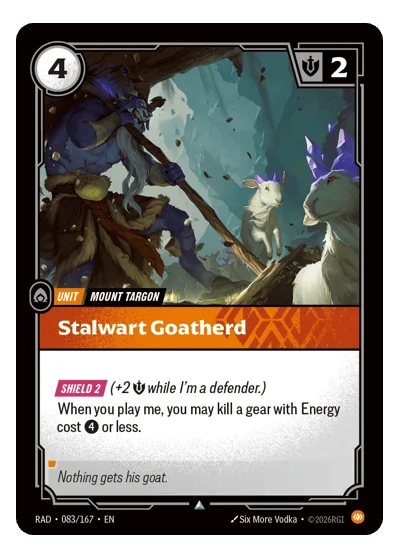 Stalwart Goatherd RAD-83 Riftbound TCG