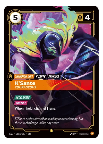 K'Sante, Courageous RAD-86a Riftbound TCG