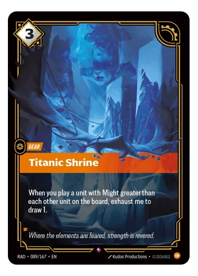 Titanic Shrine RAD-89 Riftbound TCG
