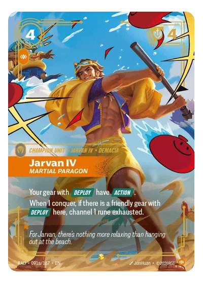 Jarvan IV, Martial Paragon RAD-91a Riftbound TCG