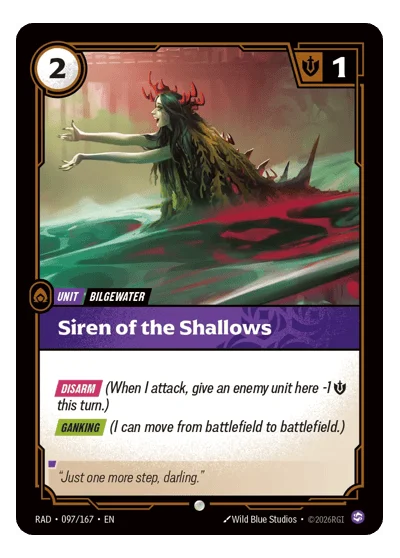 Siren of the Shallows RAD-97 Riftbound TCG