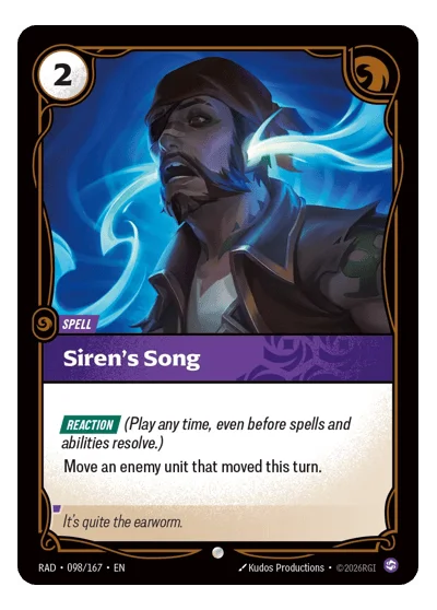 Siren's Song RAD-98 Riftbound TCG