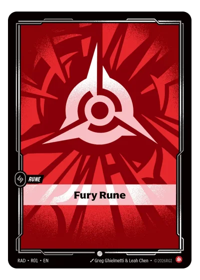 Fury Rune RAD-R01 Riftbound TCG