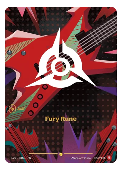 Fury Rune RAD-R01a Overnumbered Radiance Riftbound TCG Card
