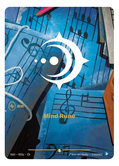 Mind Rune RAD-R03a Overnumbered Radiance Riftbound TCG Card