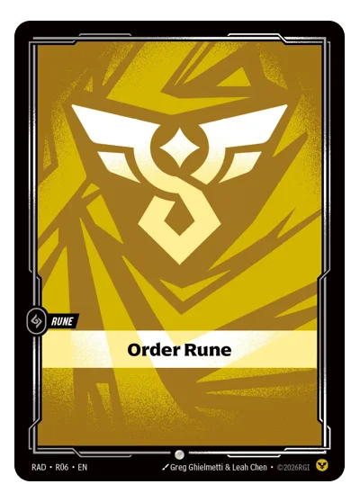 Order Rune RAD-R06 Riftbound TCG