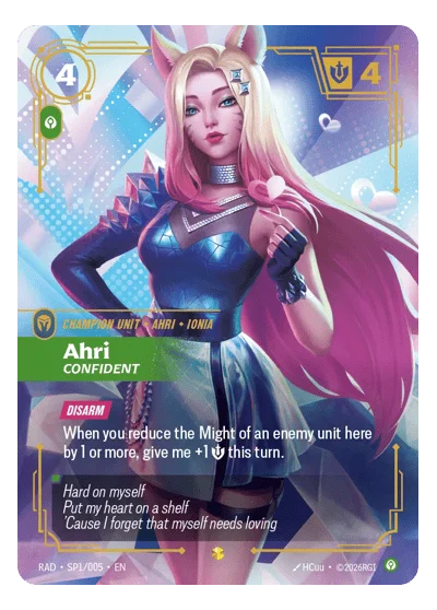 Ahri, Confident RAD-SP1 Riftbound TCG