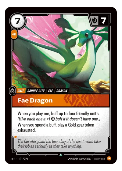 Fae Dragon SPF-101 Riftbound TCG