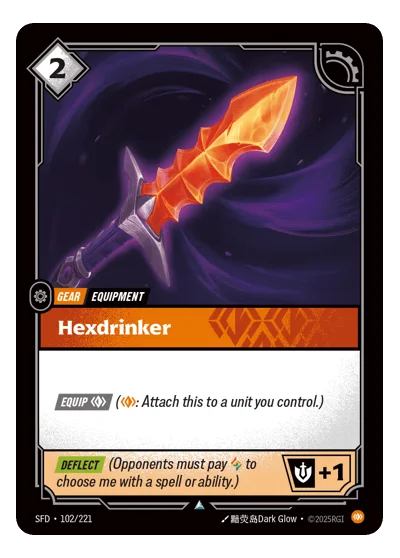 Hexdrinker SPF-102 Uncommon Spiritforged Riftbound TCG Card
