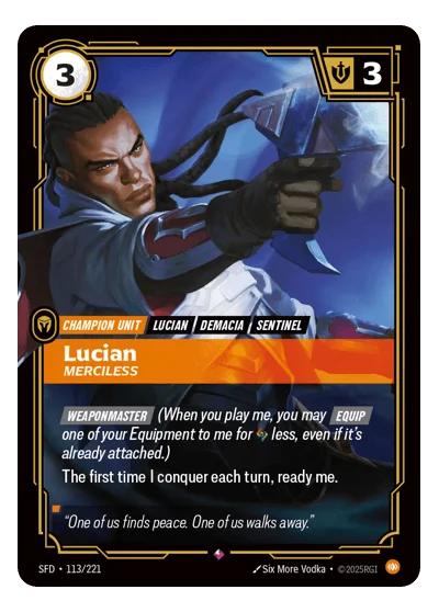 Lucian, Merciless SPF-113 Riftbound TCG