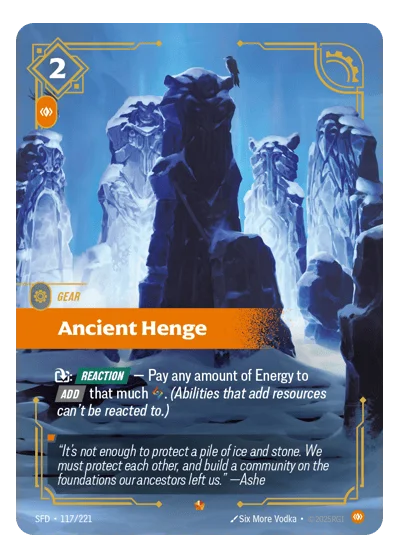 Ancient Henge SPF-117 Riftbound Chase Card