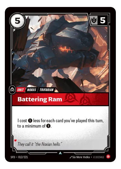 Battering Ram SPF-12 Uncommon Spiritforged Riftbound TCG Card