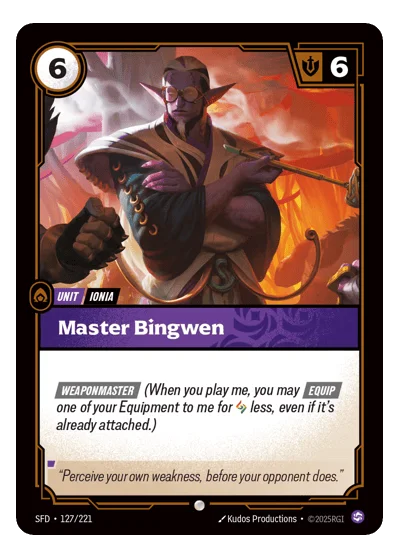 Master Bingwen SPF-127 Riftbound TCG