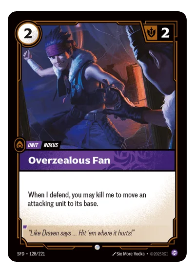 Overzealous Fan SPF-128 Riftbound TCG
