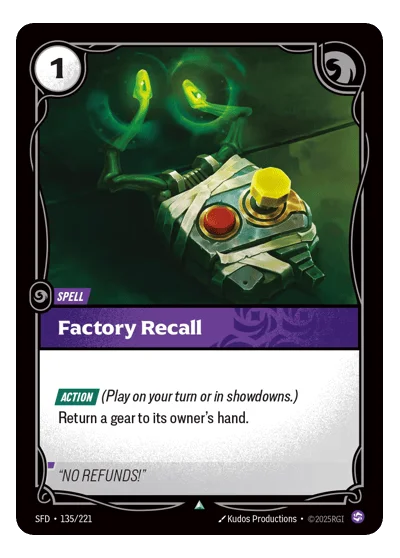 Factory Recall SPF-135 Riftbound TCG