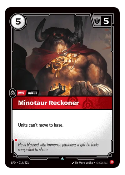 Minotaur Reckoner SPF-14 Uncommon Spiritforged Riftbound TCG Card