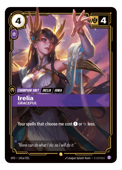 Irelia, Graceful SPF-141a Riftbound TCG