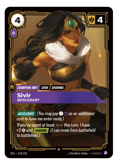 Sivir, Mercenary SPF-143 Riftbound TCG