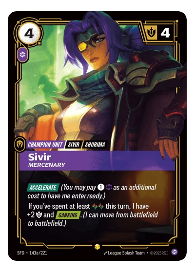 Sivir, Mercenary SPF-143a Riftbound TCG