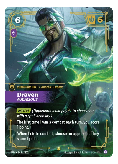 Draven, Audacious SPF-148a Riftbound TCG