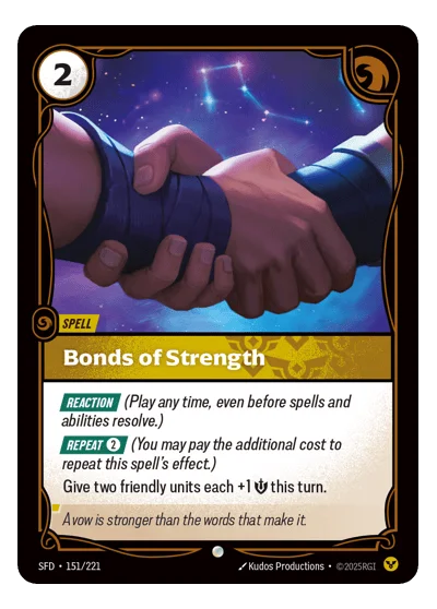 Bonds Of Strength SPF-151 Riftbound TCG