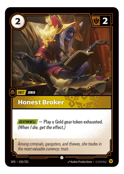Honest Broker SPF-155 Riftbound TCG